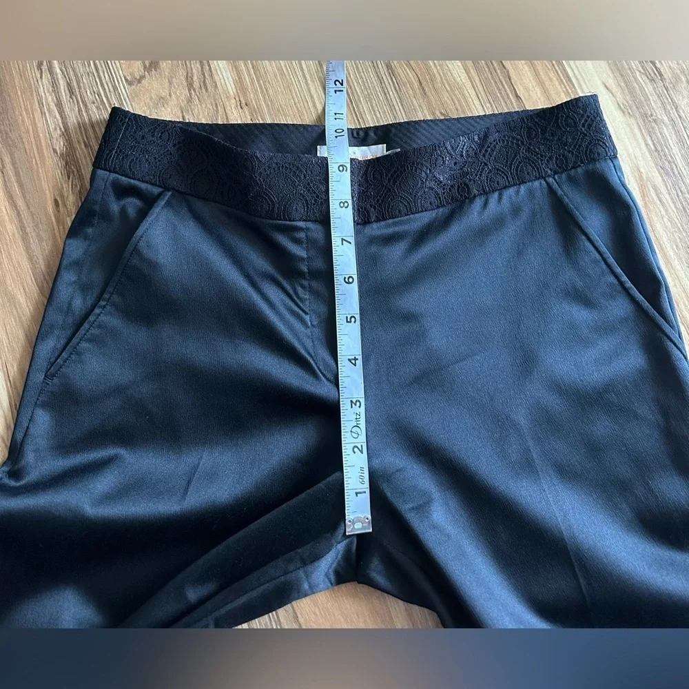 Tory Burch Geoff pants Professional Elegant Ankle Pants Silk Blend Black Sz 2